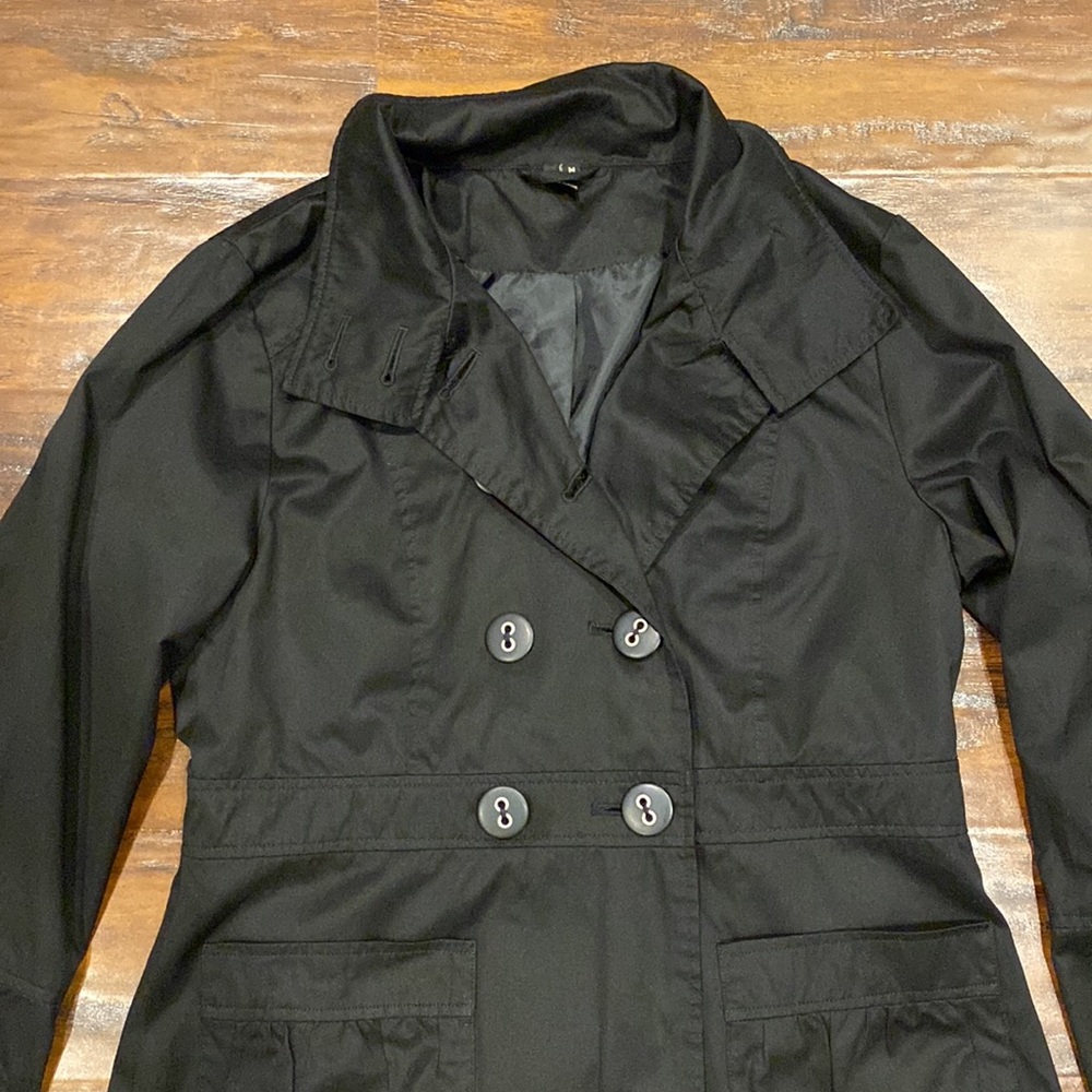 Ambition Black Double Breasted Light Weight Jacket Blazer Size Medium - Picture 6 of 13